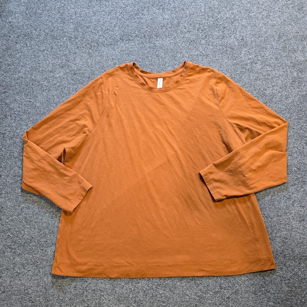 Athleta Top Womens Size 2X Brown Outbound Jersey Knit Long Sleeve Casual Capsule